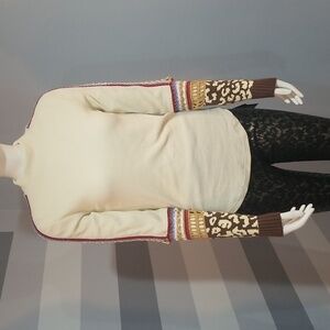 Free people crochet sleeve top